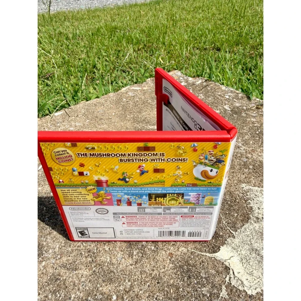 New Super Mario Bros 2 Nintendo 3DS Game Red Case Manual-Tested